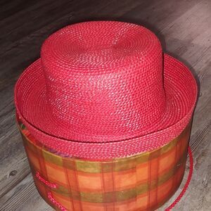 Betmar  red brimmed hat